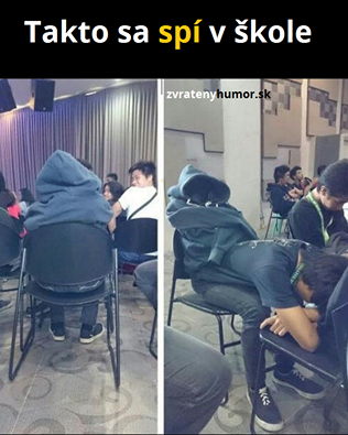 spanie v skole
