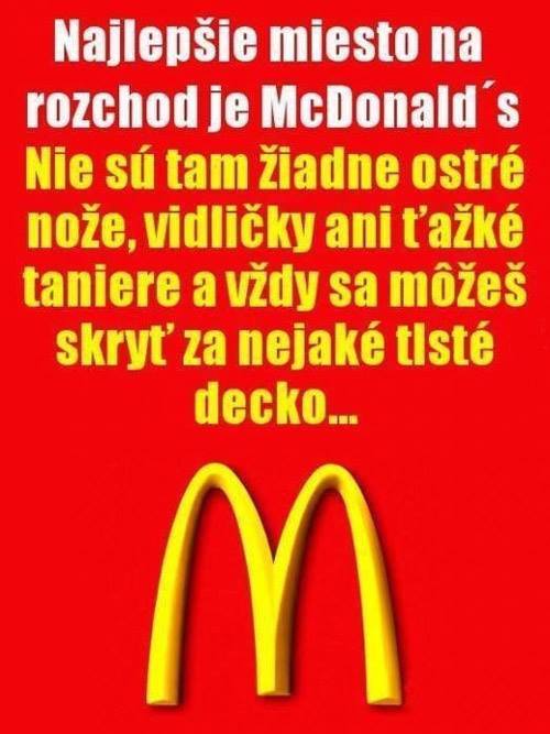 rozchod vo fastfoode