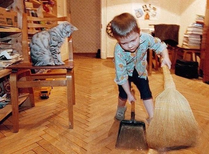 upratuje dlazku