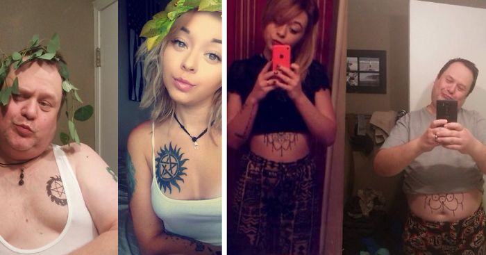 Otec trolluje svoju dcéru a napodobňuje jej selfies
