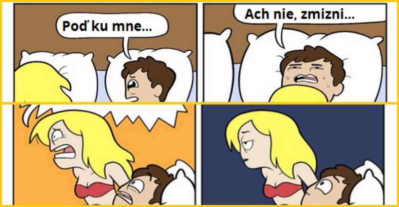 Ak spíš so svojím partnerom tak si zrejme zažil tieto fázy (6 obrázkov)