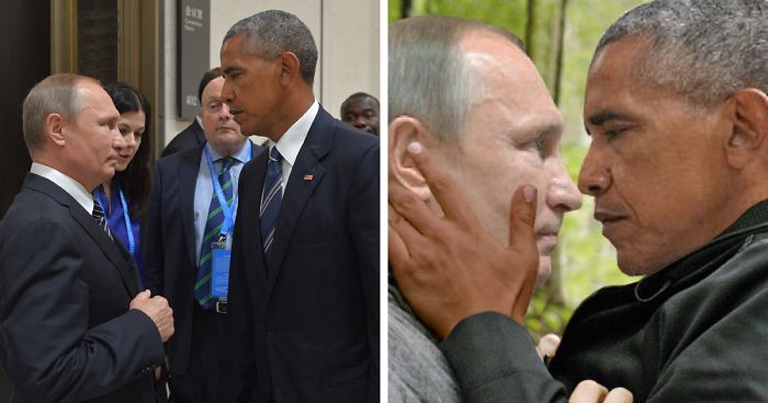 20 Obrázkov: Vražedný pohľad medzi Putinom a Obamou si vyslúžil Photoshop battle