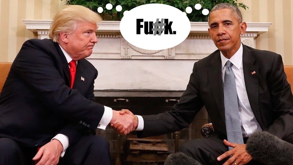 15 Obrázkov: Úprimné podanie rúk Obamu a Trumpa si získalo pozornosť internetu