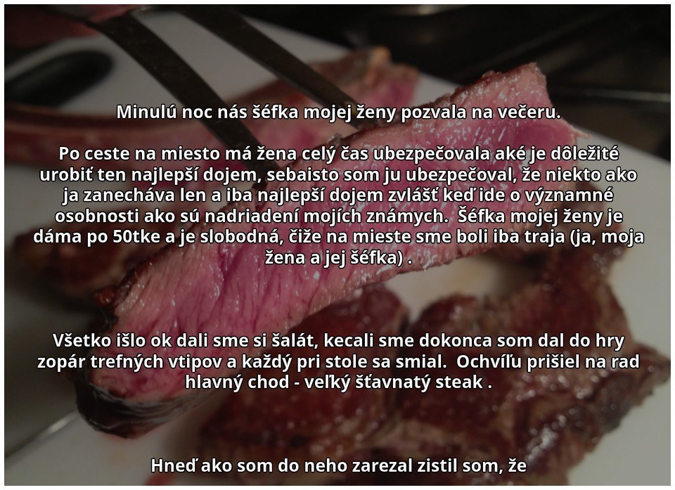 #FunnyStory : Keď vás šéfka vašej ženy pozve na večeru no nedopadne to podľa vašich predstáv