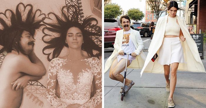 25 Obrázkov: Chlapík si obľúbil Kendall Jenner a vylepšuje jej Instagramové fotky