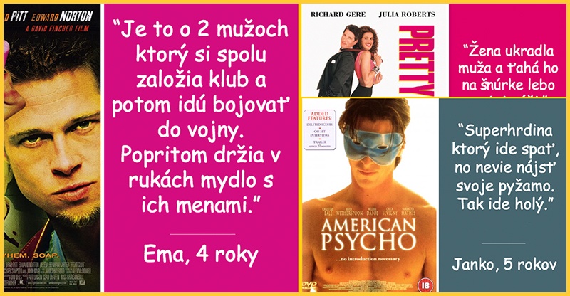10 komických popisov, ktoré povedali o filmoch deti, iba na základe plagátov