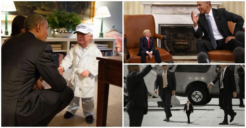 20 Obrázkov: Donald doma asi prichádza o nervy kedže novým internetovým obľúbencom sa stal miniatúrny Trump