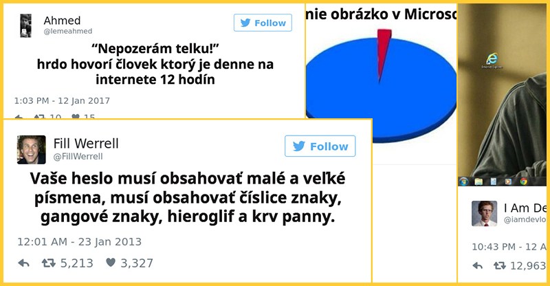 Geekovské tweety v ktorých sa však nájde aj obyčajný človek (10 tweetov)