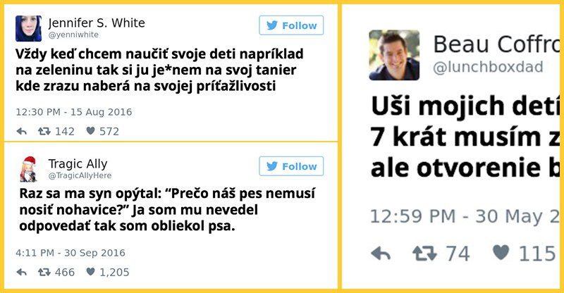 Rodičovstvo je niekedy poriadna sranda (10 tweetov)