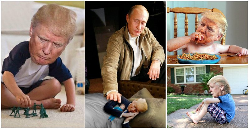 20 Obrázkov: Ľudia photoshopujú Donalda Trumpa ako malé dieťa, len aby ho trochu naštvali