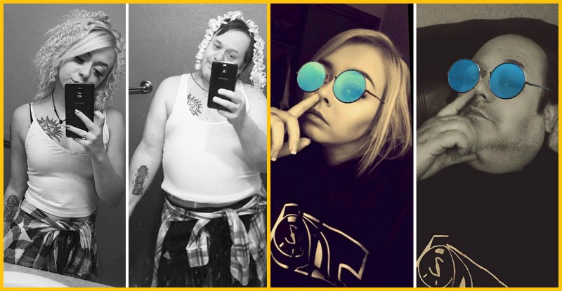 15+ Obrázkov: Otec trolluje svoju dcéru tak, že napodobňuje jej selfies a už má 2x viac followerov ako samotná dcéra