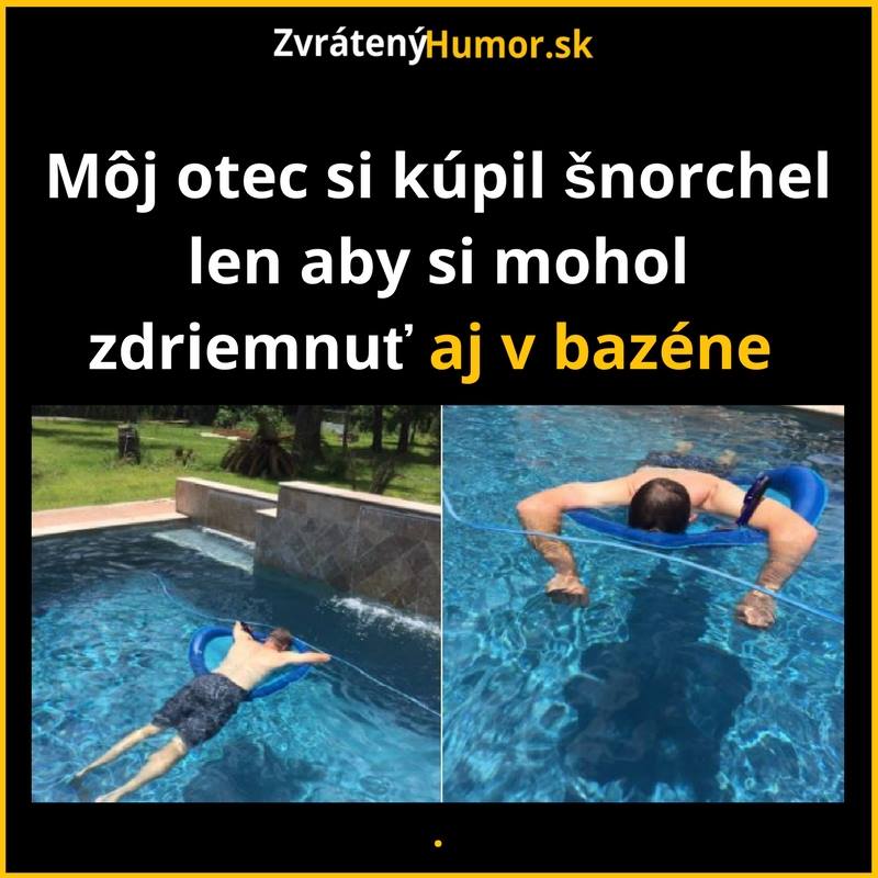 otec v bazene