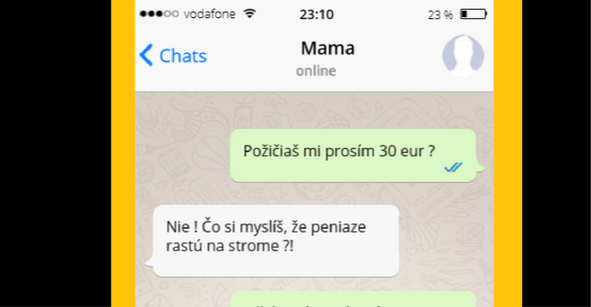Mami požičiaš mi 30 eur ?