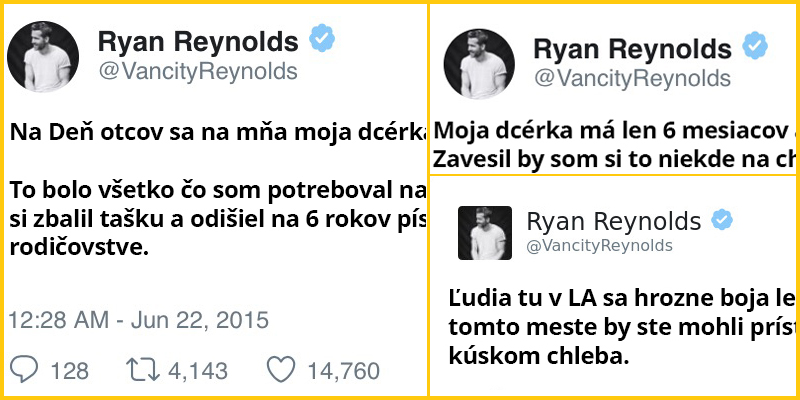 10x Ryan Reynolds a jeho netradičný humoristický pohľad na svet