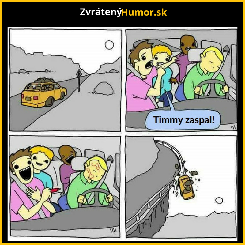 Haha on zaspal!