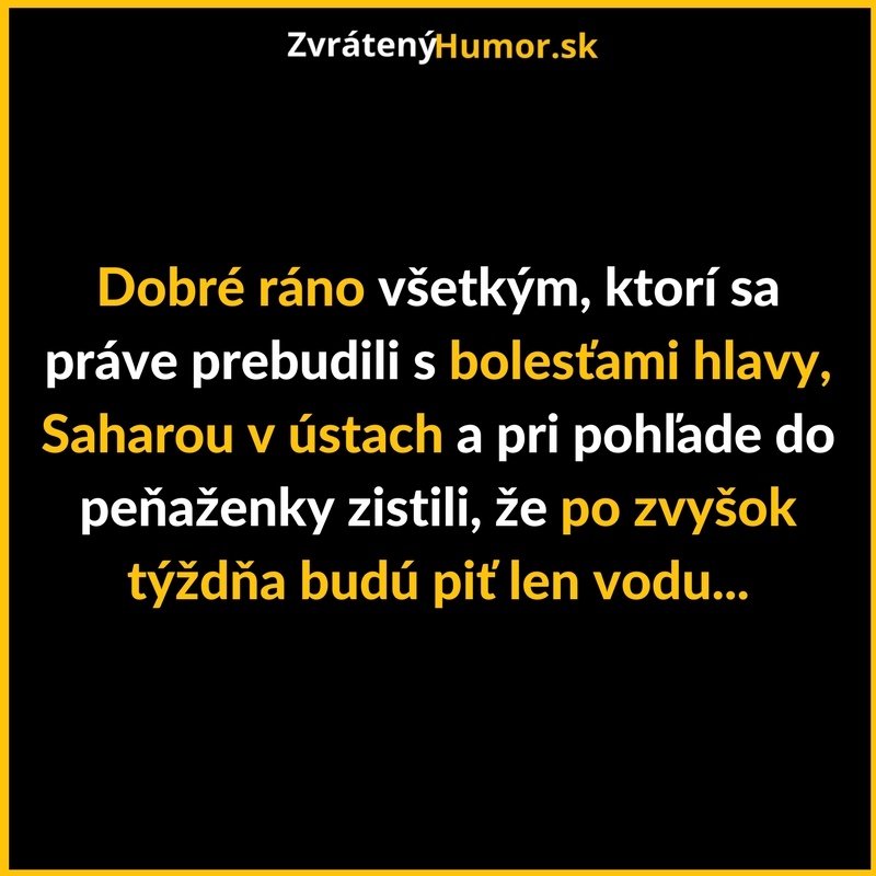 Dobré ránko alkáči :)