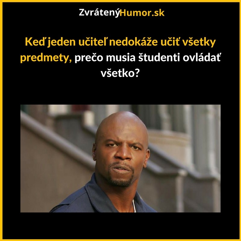 Prečo je to sakra tak?