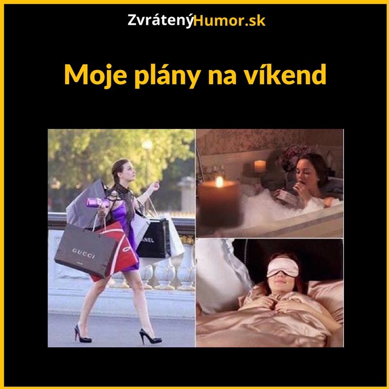 Moje plány na víkend