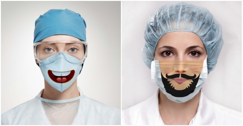 10+ Obrázkov: Chirurgické rúška, ktoré sa snažia byť vtipné, ale sú skôr creepy