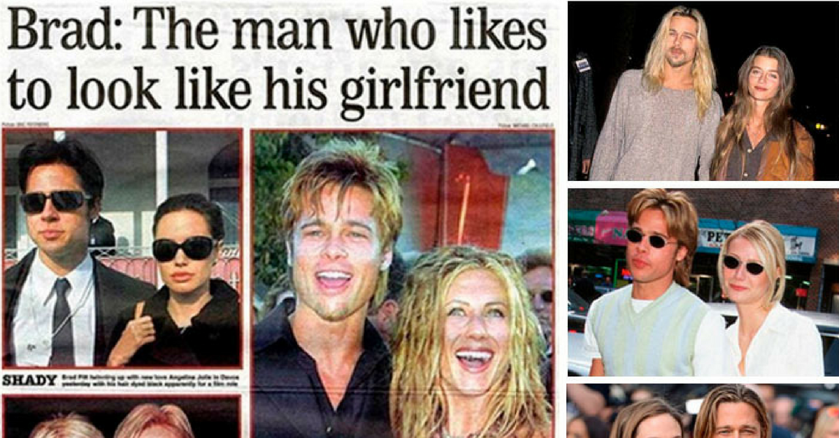 Niekto si všimol, že Brad Pitt stále vyzerá ako žena, s ktorou práve chodí – odteraz si to budeš všímať všade