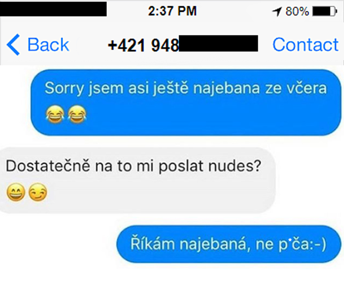 Pošleš mi tvoje nahé fotky?