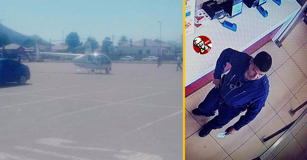 Pilot policajného vrtuľníku pristál na parkovisku – vraj si bol kúpiť jedlo v KFC