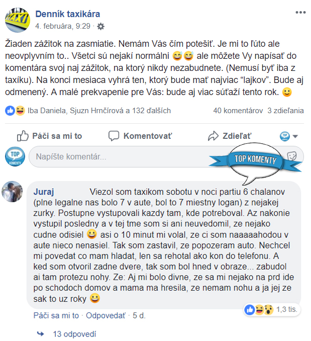 Tie najlepšie príbehy z denníku taxikára