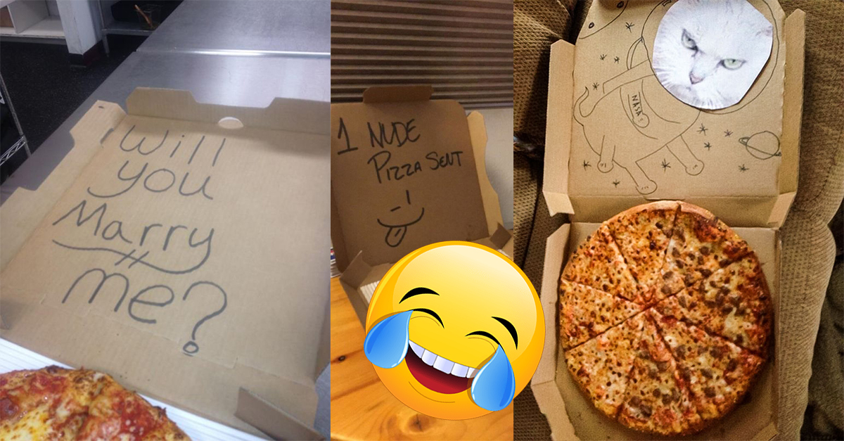 15 Vtipných odkazov na škatuliach od pizze