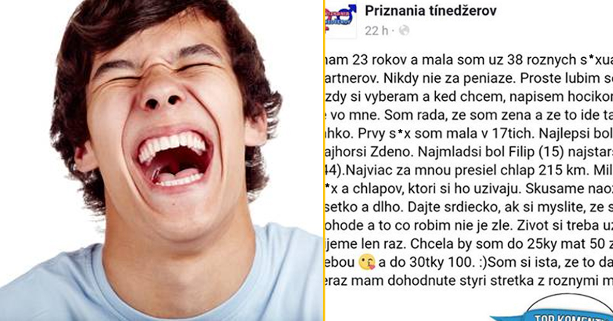 Mladučká nymfomanka zverejnila priznanie, mladík ju odrovnal jediným komentárom
