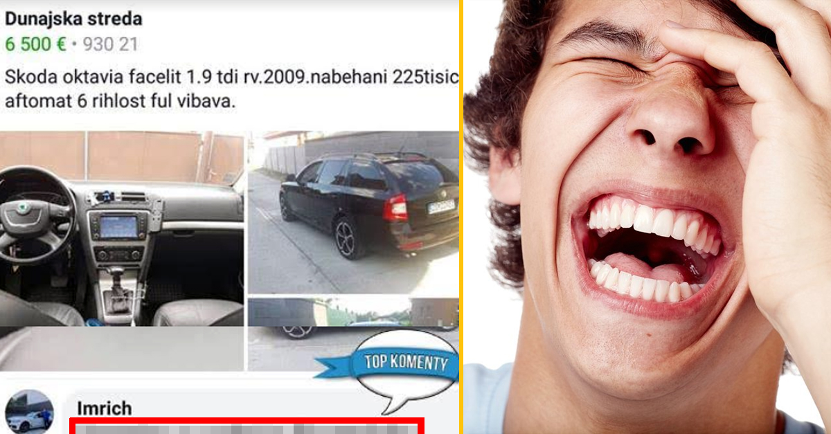 Chcel len predať svoje auto, no chalanisko ho epicky odfajčil cez komentár