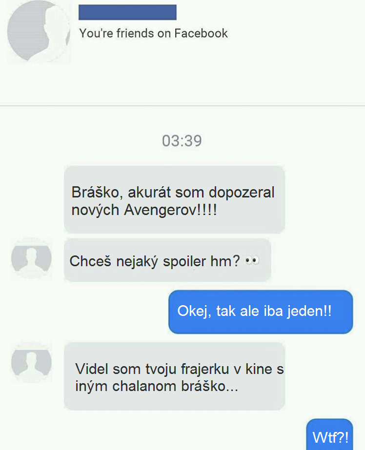 Aspoň že mu nepovedal nič z filmu…