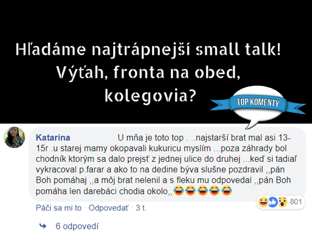 Najtrápnejšie small talky – príbehy zo života ľudí č.1