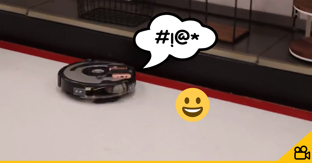 Chalan prerobil robotický vysávač – keď do niečoho narazí, zanadáva ako človek