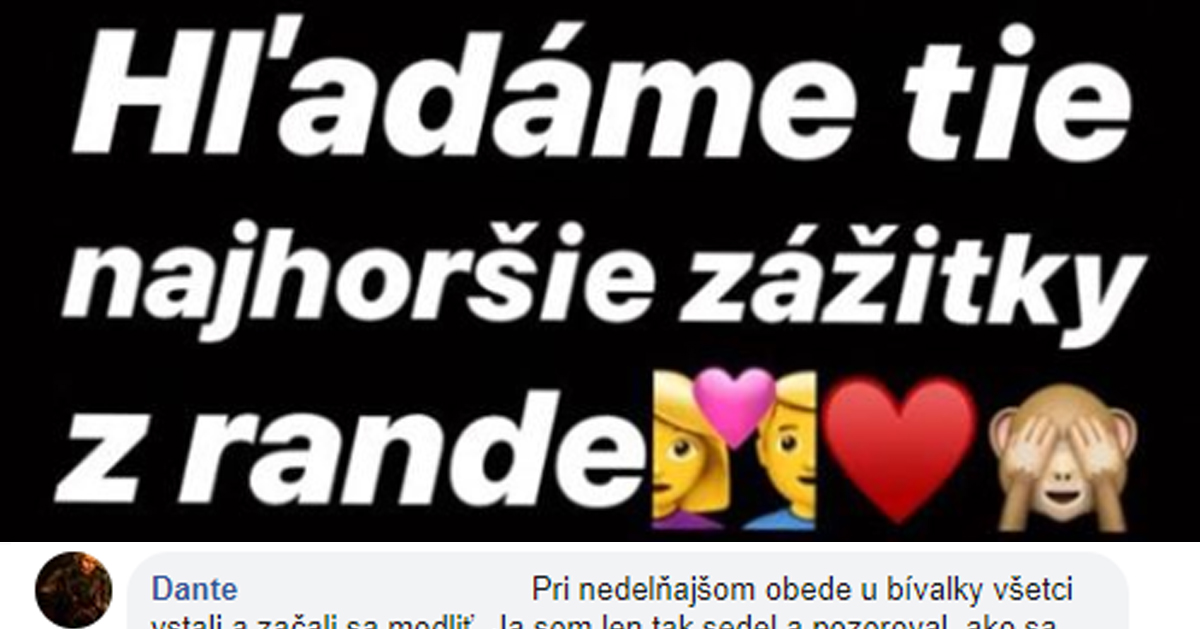 Najhoršie zážitky z rande – skutočné príbehy zo života ľudí č.2