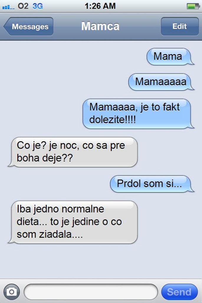 SMSka, ktorá vás rozseká: Ako tromi slovami vtipne odrovnať mamku?!