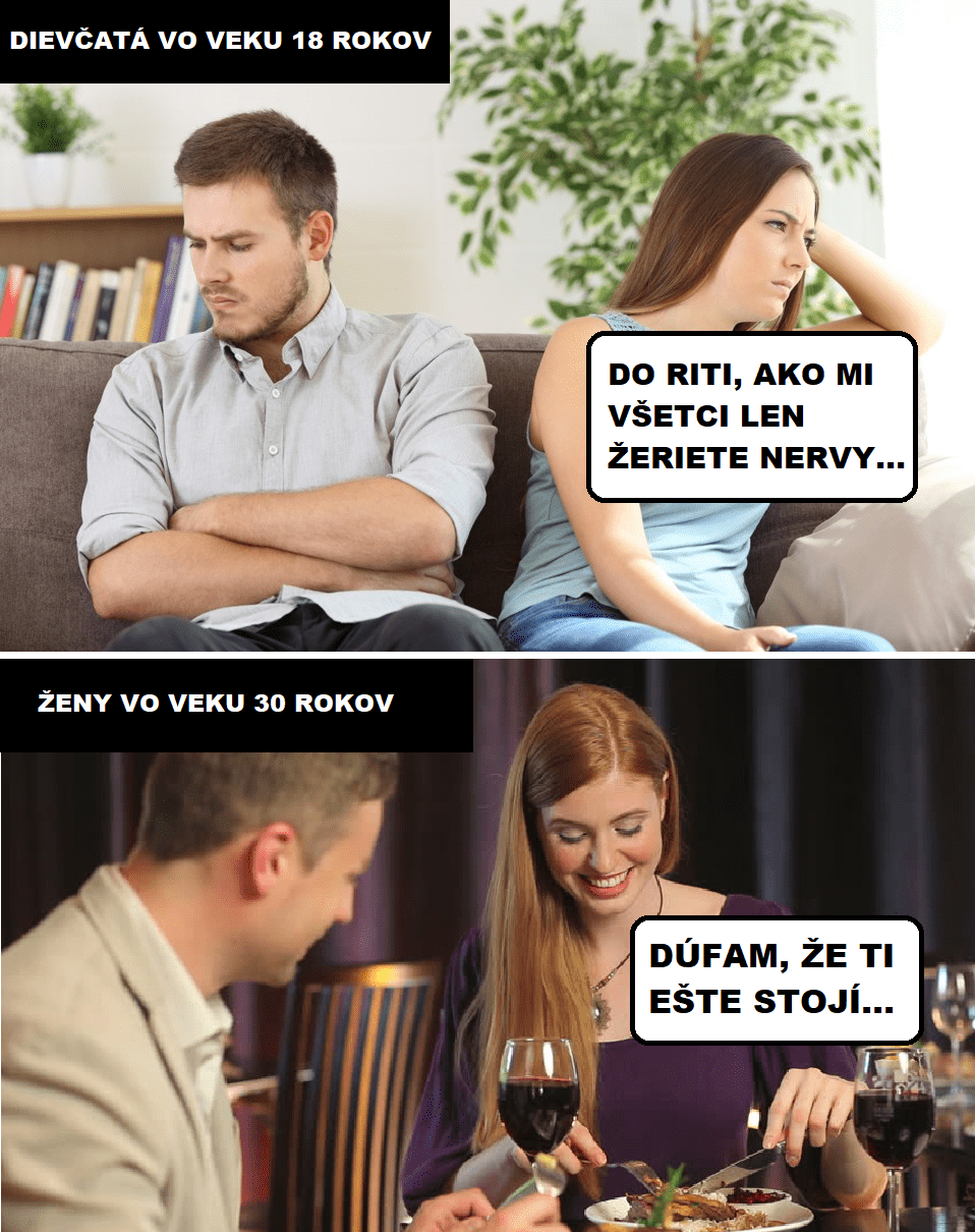 Ženy – keď majú 18 rokov VS. keď majú 30 rokov