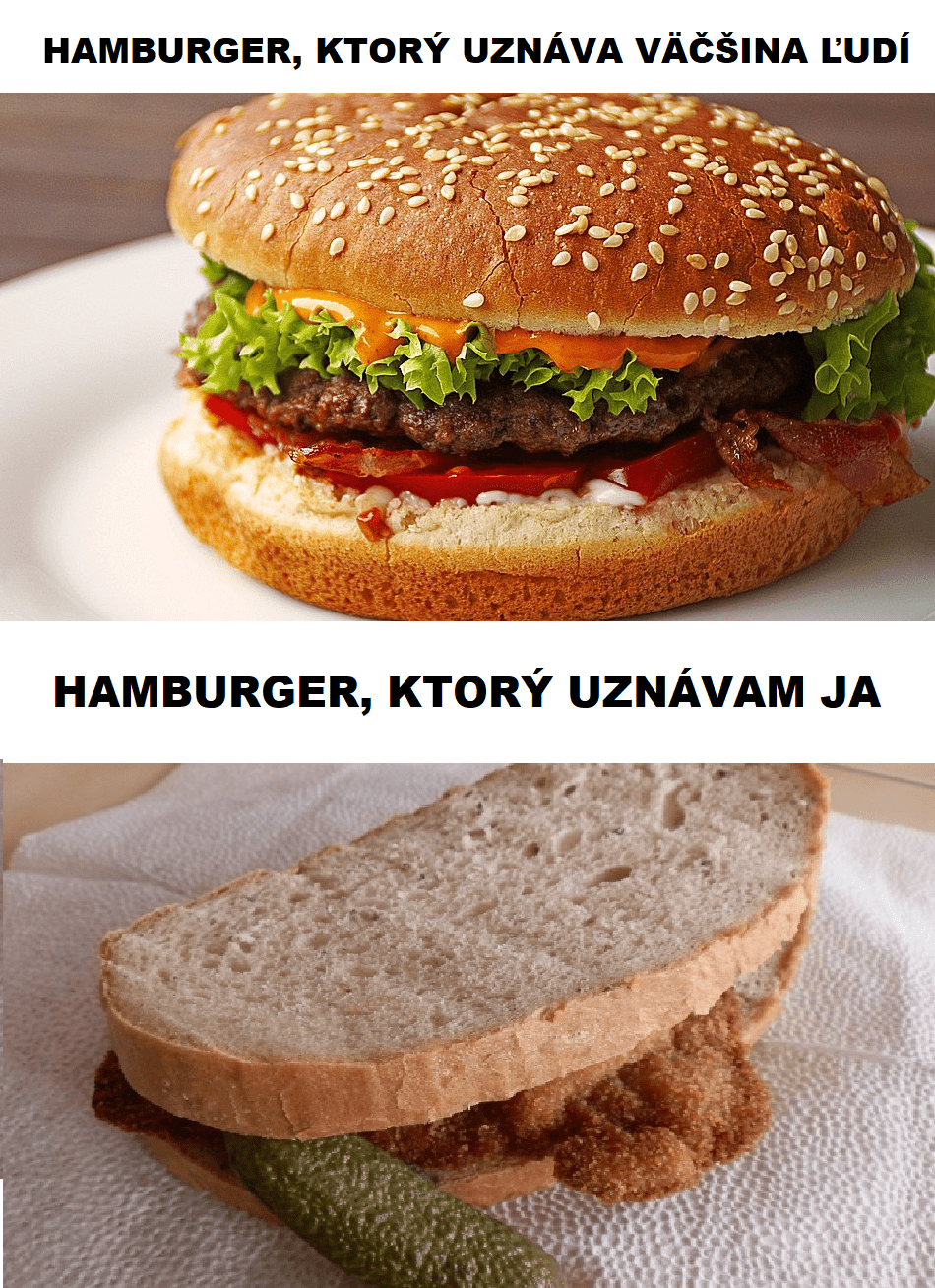 Hamburger, ktorý uznávam ja