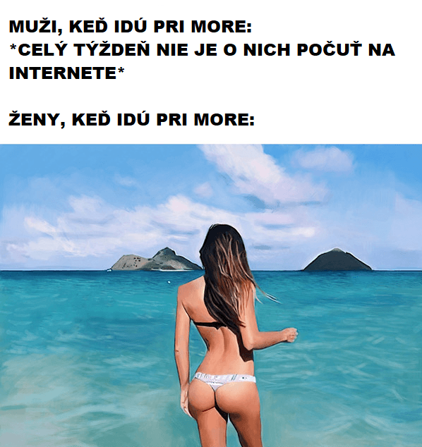 Dovolenka pri mori – muži vs. ženy