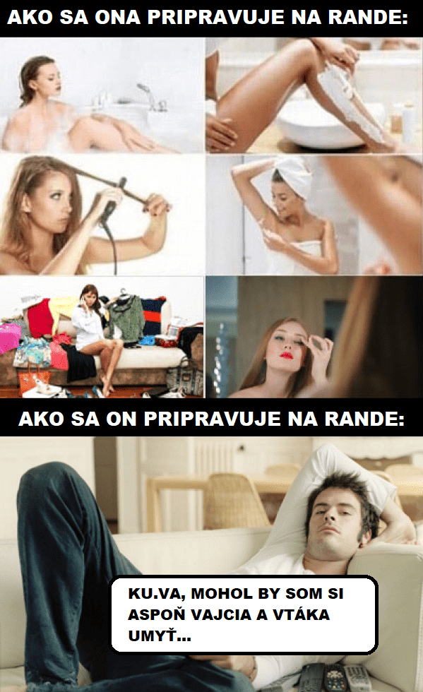 Príprava na rande – ženy VS. muži