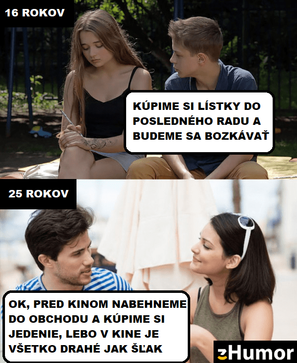Taktické rozhodnutie v začiatku vzťahe vs. po rokoch