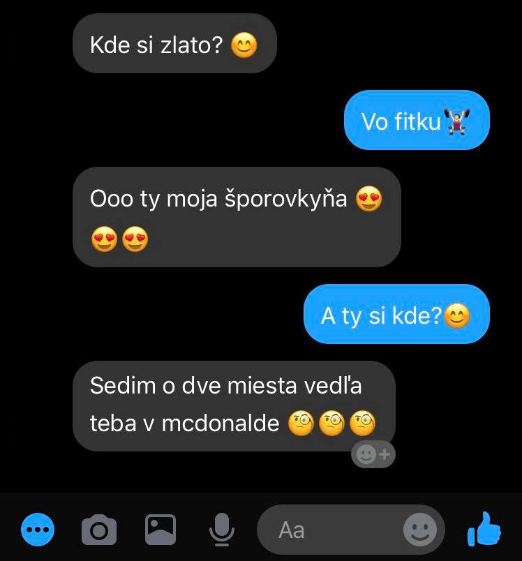 Konverzácia s priateľkou, ktorá šla do fitka