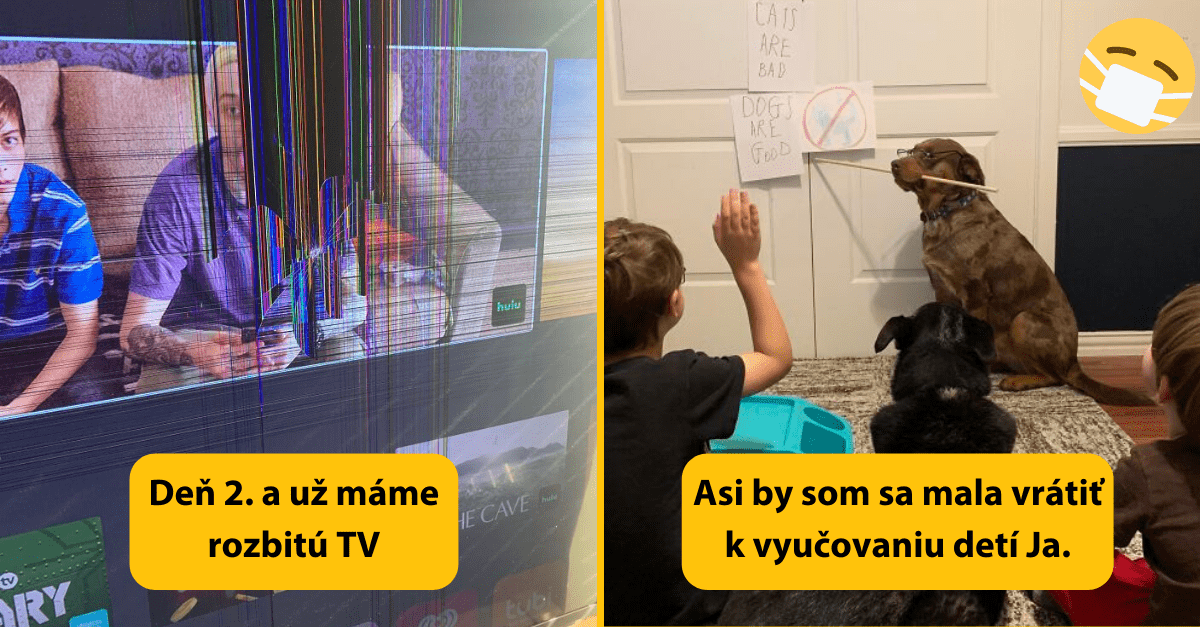 20 zábavných obrázkov od rodičov, ktorí zostali doma v karanténe so svojimi deťmi
