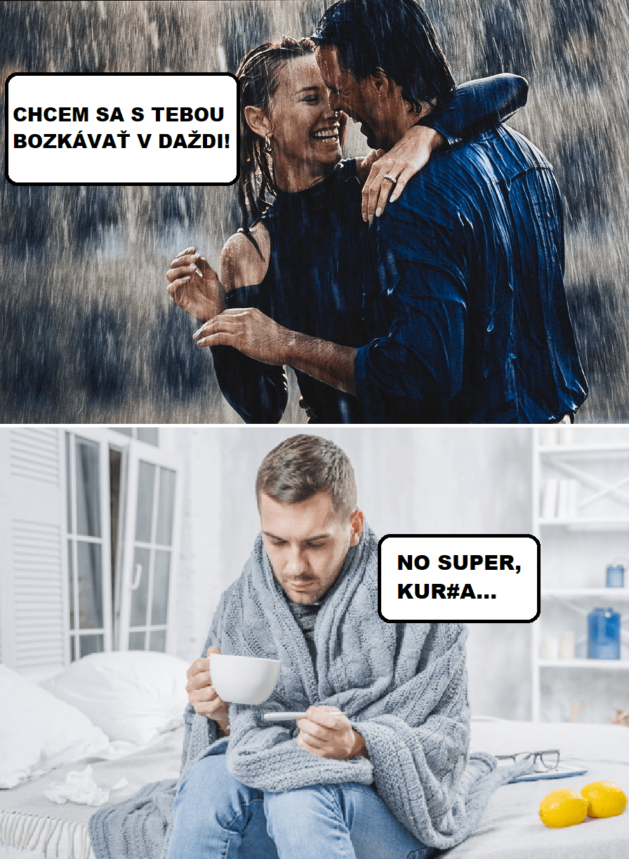 Bozkávanie v daždi