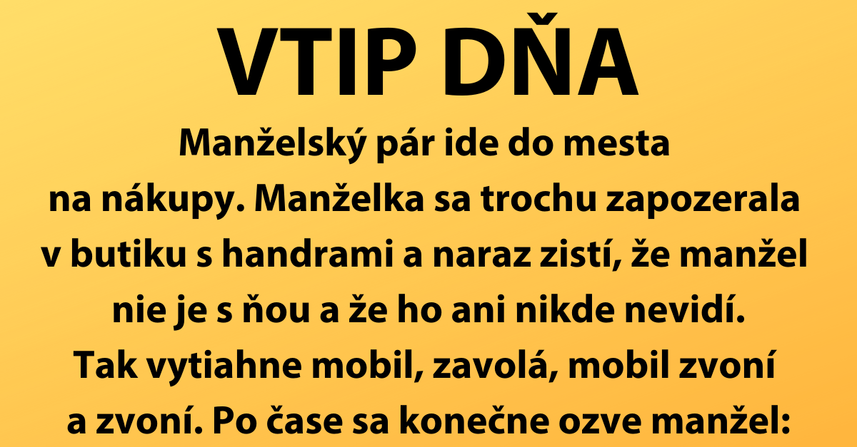 VTIP DŇA: Manželský pár na nákupoch