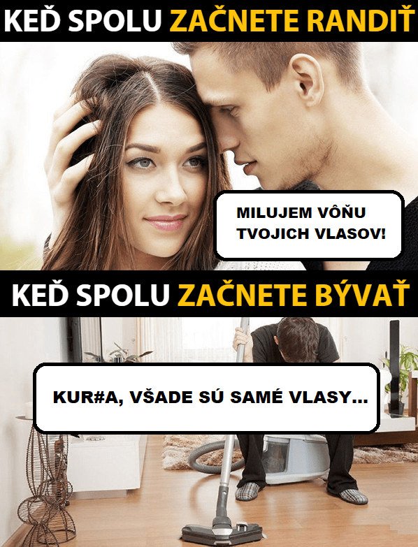 Vlasy – keď randíte VS. keď spolu bývate