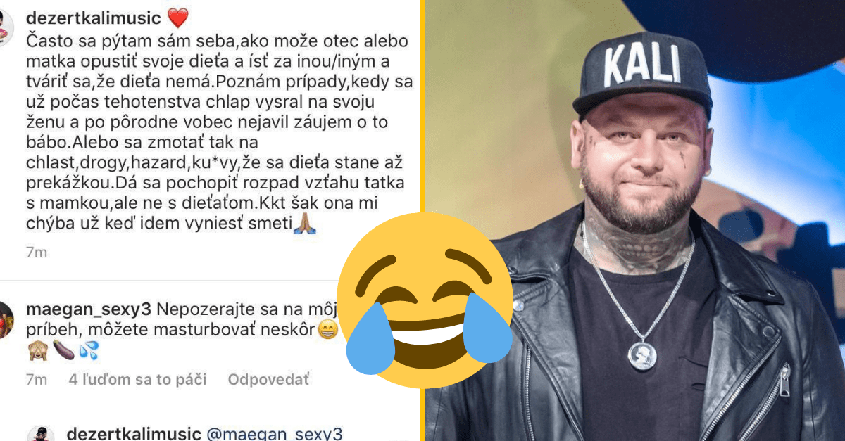 Raper Kali vtipne odpovedal na komentár od erotického bota. Toto ťa mega pobaví!