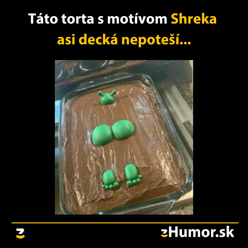 Shrekovská torta