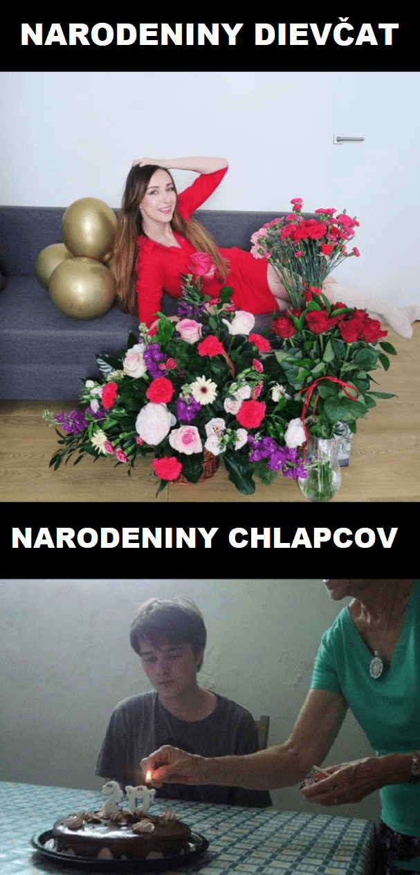 Narodeniny – dievčatá vs. chlapci