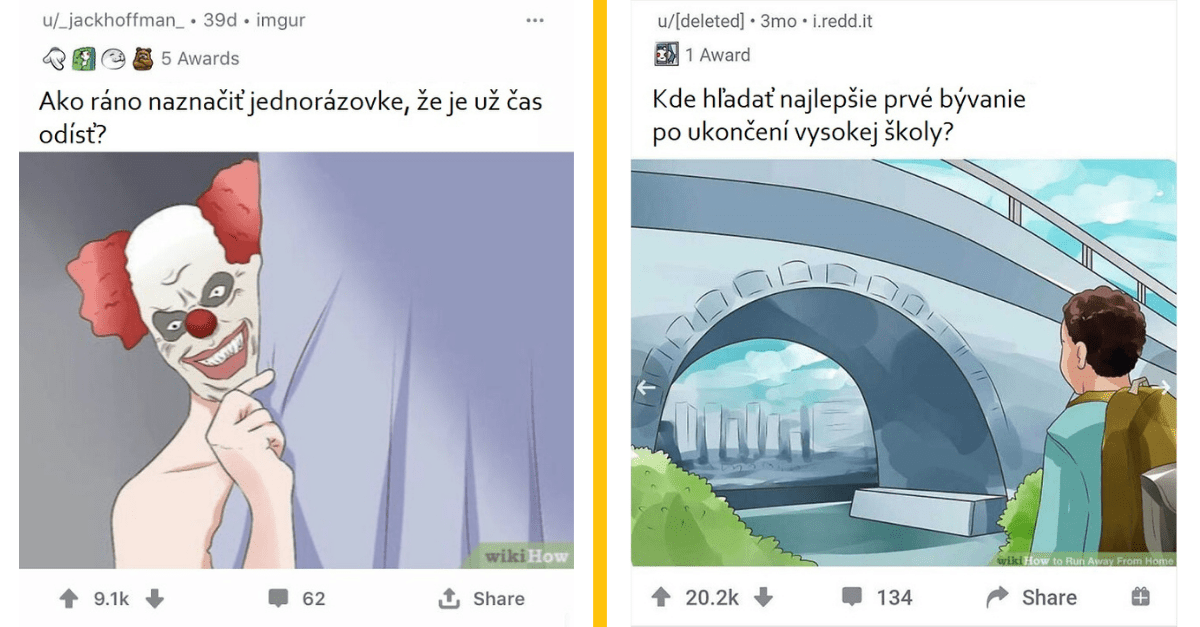 10 popiskov meniacich celý význam obrázkov z WikiHow, pri ktorých sa až budete cítiť previnilo, že sa smejete