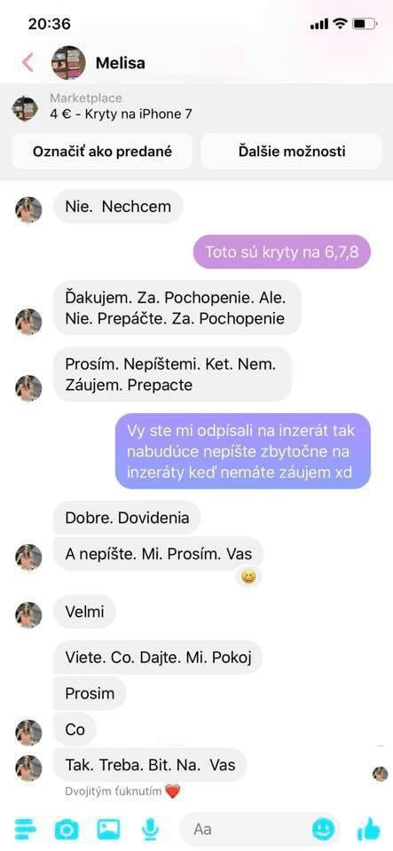 REAKCIA NA INZERÁT: Baba (ne)chcela kúpiť kryty na mobil